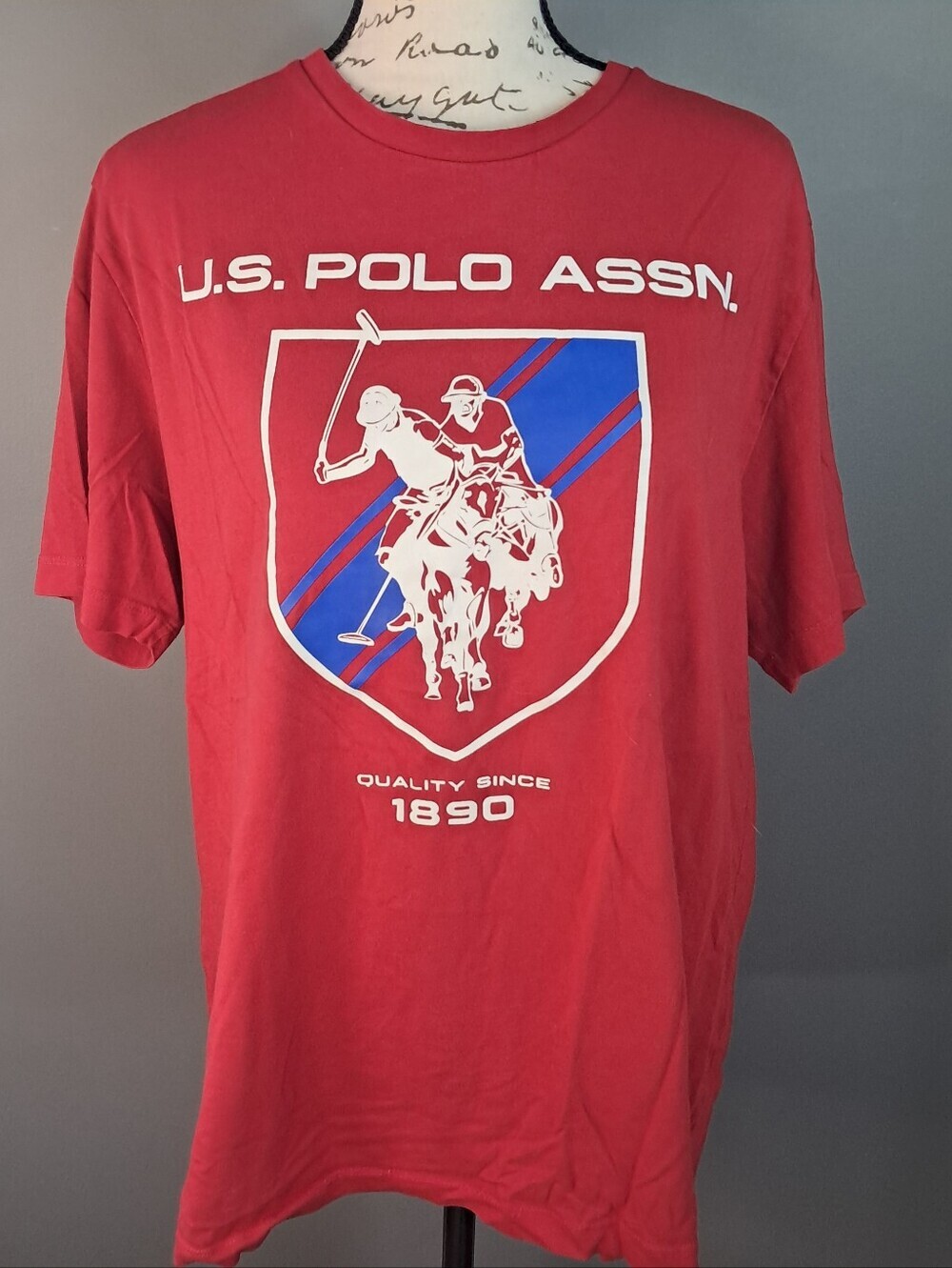 U.S. Polo Assn T-Shirt Red Graphic Size Large